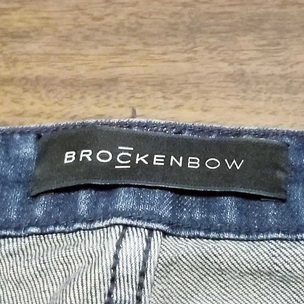 Brockenbow Jeans Women's Size 30 Charlotte Boyfriend Beaded Marbling (35x29.5)